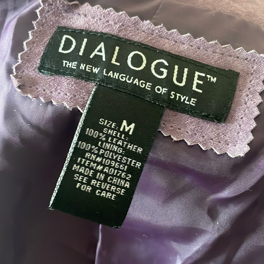 Beautiful purple western suede jacket with fringe trim - Picture 6 of 6